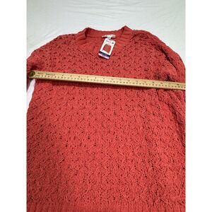 Seven 7 Chenille chunky coral sweater S NWT